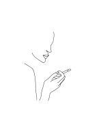 Person Smoking Line Art | Erstellen Sie Ihr eigenes Plakat