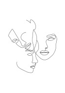 Three Faces Line Art | Erstellen Sie Ihr eigenes Plakat