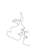Couple Kissing Sketch | Erstellen Sie Ihr eigenes Plakat