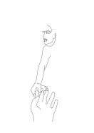 Holding Hands Line Art | Erstellen Sie Ihr eigenes Plakat