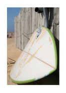Surfboard In The Sand | Erstellen Sie Ihr eigenes Plakat