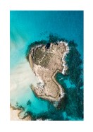 Island In Blue Ocean In Cyprus | Erstellen Sie Ihr eigenes Plakat
